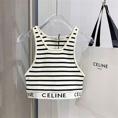 celine crop top bra